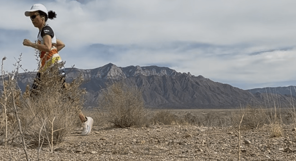 Runner on training run in Rio Rancho NM 